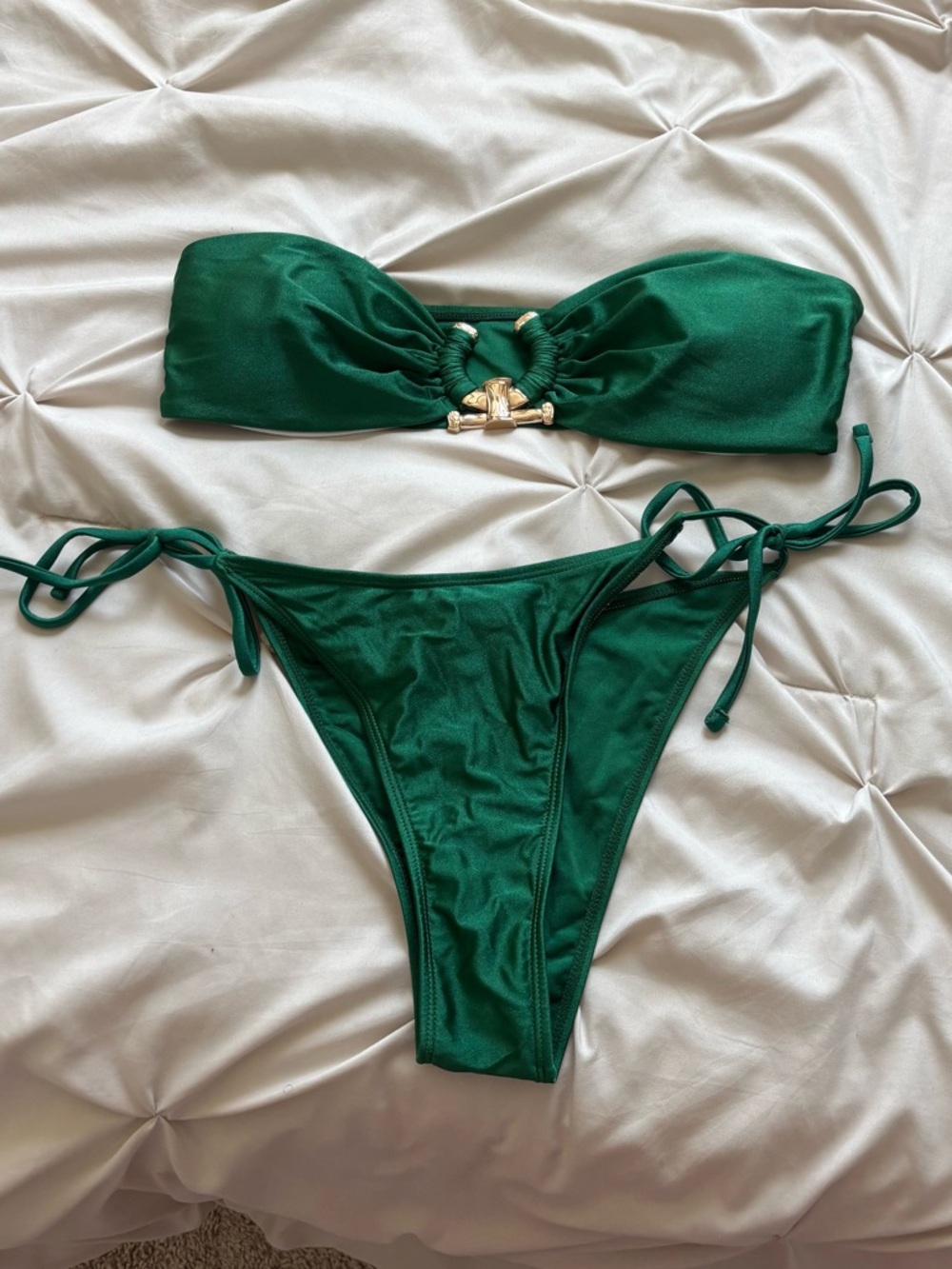 NEW Green Strapless Bikini Set